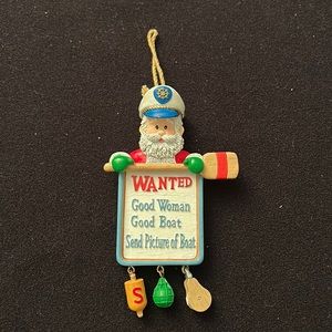 Boat Captain Kurt Adler Christmas Hanging Ornament, Brand New
